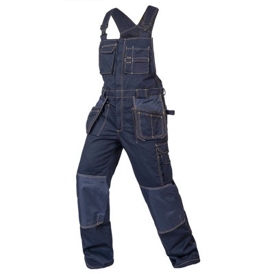 Workwear Coverall Work Bib and Brace Overall Pants Trousers Garage Dungarees Multi Pocket Working Mechanic Overalls