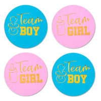 ?【Lowest price】Qearl 24ชิ้น/เซ็ตทีม Boy Team Girl Sticker Boy หรือ Girl Vote Sticker สำหรับเพศเปิดเผย