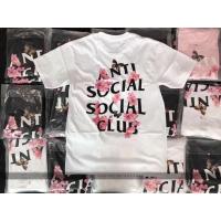 ชมพู​ L​ พร้อมส่ง​ Anti social social club assc Butterfly Sakura short sleeve tee