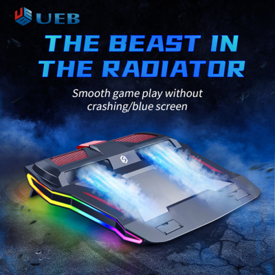 เกมที่เงียบแล็ปท็อปการไหลของอากาศพัดลมระบายความร้อนอุปกรณ์คอมพิวเตอร์แบบพกพา USB หม้อน้ำสำหรับ18นิ้ว
