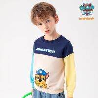 COD DDDGRYTRY Paw Patrol เด็กแขนสั้นชายเสื้อยืด เสื้อผ้าฤดูร้อนหลวมใหม่เด็กทารกขนาดใหญ่และขนาดเล็กบนเสื้อผ้าเด็กลาย