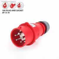 ⊕♈✼ 16A 5 Pin IP44 220V-415V 3P E N Male/Female Waterproof Electrical Connector European Industrial aviation Power Plug Socket