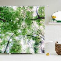 Forest trees printed 3d green Shower Curtain pattern Bathroom shower Waterproof Mildewproof Decor Cortina de bano180x200cm large