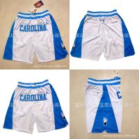 North 2022 NEW Just Don Carolina White Light Blue Pocket Soccer Basketball Pants Baseball Shorts Y727