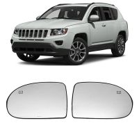 2Pcs Door Wing Side Mirror Glass Heated with Backing Plate for JEEP Compass 2007 - 2017 Left+Right