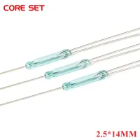 10pcs/lot 3 pin Reed Switch 2.5X14MM magnetic switch Glass Green Reed Switch Conversion NO NC Normally Open and Normally Close