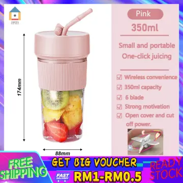 #034;350ml USB Rechargeable Portable Smoothie Blender"