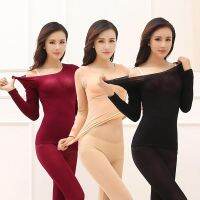 Honnyzia Shop New Super Thin Seamless Thermal Underwear 37 Degree Temperature Underwear Womens Underwear Set 2 Pieces Long-sleeved Suit