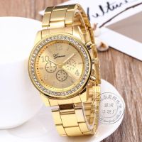 521 Alloy Diamond Ladies Watch Stainless Steel Band GENEVA Geneva Gold Watch Glass Diamond