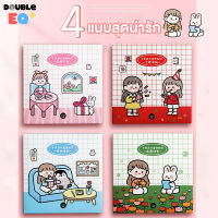 สติกเกอร์ ไดคัท น่ารัก ลายการ์ตูนสำหรับ ติดตกแต่ง 60แผ่น  DIY Sticker Cartoon