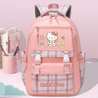 Hello Sanrio Kawaii อะนิเมะ Satchel นักเรียนหญิงกระเป๋าการ์ตูนน่ารักน้ำหนักเบากระเป๋าเป้สะพายหลังเครื่องเขียนของเล่นสำหรับ Girls