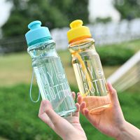 Transparent Water Bottle Portable Sport Cup for Drinking Kitchen Tools 500ML Water Bottle For School Gym Travel Girl Boy
