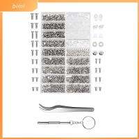 BIMI M1/M1.8/M2/M2.5 สกรูเล็กๆ เหล็กไร้สนิม สกรูหัวกระทะ Phillips พร้อมไขควงและแหนบ สกรูสำหรับเครื่องจักร แว่นตาสำหรับผู้หญิง