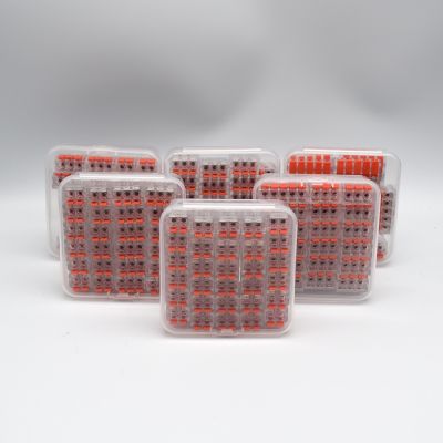 ☾♨ Box Electrical Lever Wire Connectors 2 Port 3 Port 5 Port Electric Cable Clamp Mini Quick Wire Terminal Connector
