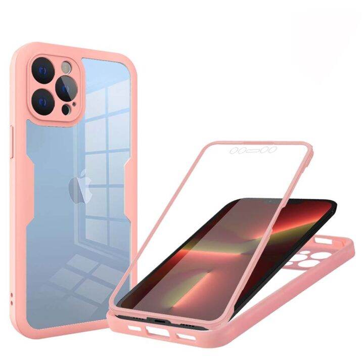 แฟชั่นที่สร้างสรรค์360เคส-tpu-ใสป้องกันทุกส่วนของเครื่องสำหรับ-iphone-14-pro-max-14-pro-14-plus-iphone-14พร้อมฟิล์มกันรอยด้านหน้านิ่ม