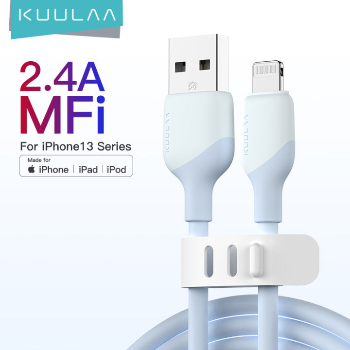 KUULAA Cáp sạc Lightning MFI cho iPhone / iPad dài 1m 2m - Sạc tối ưu đến  