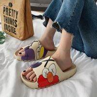 NEWDISCVRY Women Pattern Slippers Outdoor Flip Flops Summer Beach Fashion Fish Mouth Slippers Printed Womens Non-slip Slides