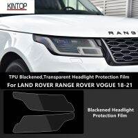 For LAND ROVER RANGE ROVER VOGUE 18-21 TPU Blackened,Transparent Headlight Protective Film, Headlight Protection,Modification