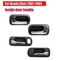 (ชุด4ชิ้น) มือจับประตูด้านในสีดำ Chrome สำหรับ2001 2002 2003 2004 2005 Honda Civic Sedan 72160S5AA21