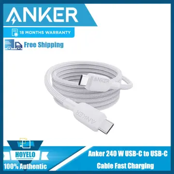 Anker USB C to C Charger Cable (240W, 6ft), Bio-Braided for iPhone 15/15  Plus/ 15 Pro/ 15 Pro Max, MacBook Pro 2020, iPad Pro 2020, iPad Air 4