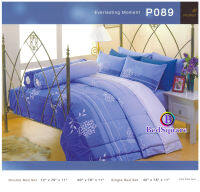 Premier Satin ? ชุดผ้าปูที่นอน (ไม่มีผ้านวม) ขนาด 3.5 ฟุต ? พิมพ์ลาย ลายดอก สีฟ้า Graphic Print P089