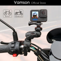 Vamson สำหรับ GoPro 11 10 9 8อุปกรณ์เสริมรถจักรยานยนต์ผู้ถือ Handlebar กระจก Mount Bike cket สำหรับ DJI OSMO Insta360 Action Camera