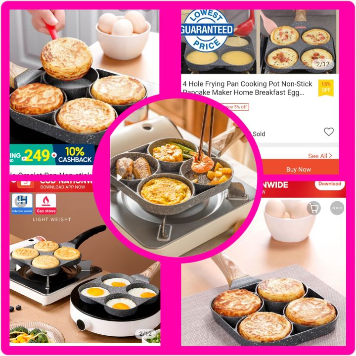 Fried Egg Hamburger Maker, Non-stick Small Flat Bottom Frying Pan