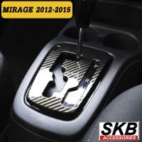 MIRAGE 2012-2015  ครอบเกียร์ AUTO MIRAGE 2012-2015  ครอบเกียร์สีดำ Piano Black ครอบเกียร์เคฟล่าร์