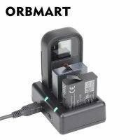 ORBMART เครื่องชาร์จแบตเตอรี่สามพอร์ตและรีโมทคอนโทรลสำหรับ Gopro Hero 5 6 7อุปกรณ์ชาร์จกล้องสีดำ