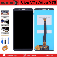 จอ LCD แบบดั้งเดิมสำหรับ หน้าจอVivo V7 Plus V7+/Vivo Y79ดิจิไทเซอร์จอแสดงผล LCD หน้าจอสมบูรณ์หน้าจอแบบสัมผัส5.99นิ้ว