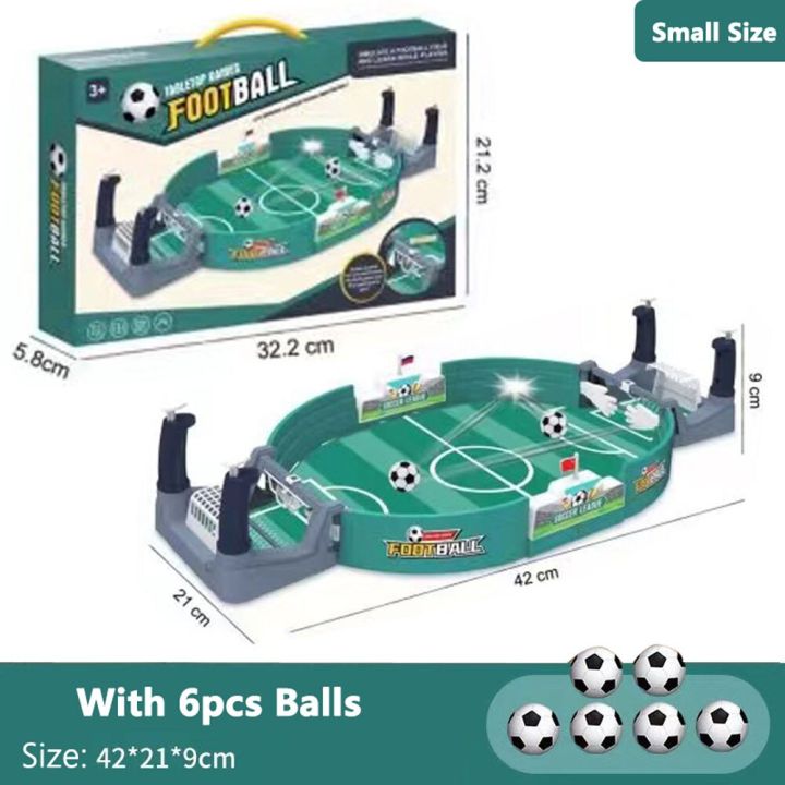 มินิเกม Foosball โต๊ะเกมปาร์ตี้ฟุตบอลต่อสู้คู่เกมฟุตบอลตั้งโต๊ะแบบพกพาโต๊ะเครื่องแป้งของเล่นแบบโต้ตอบสำหรับพ่อแม่ลูก