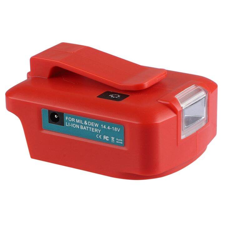 14-4v-18v-lithium-battery-adapter-with-led-spotlight-usb-converter