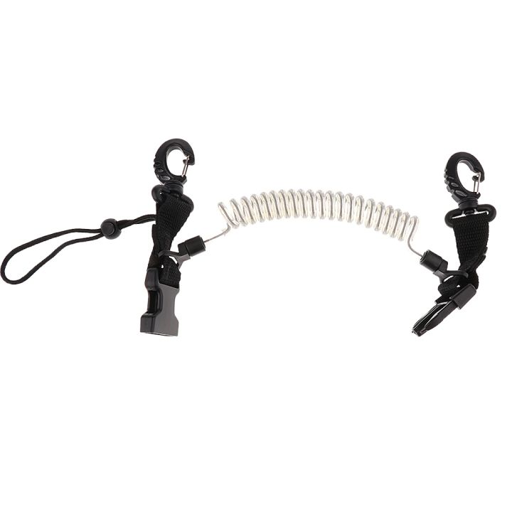 scuba-diving-dive-snappy-coil-spring-spiral-lanyard-with-clips-quick-release-buckle