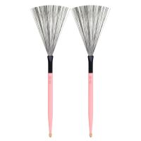 1 Pair Double-Headed Dual-Use Drum Stick Brush Easy To Use