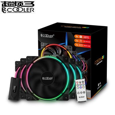 【⊕Good quality⊕】 suansi00613603236 Pccooler 12v Rgb 12ซม. 5ชิ้น/แพ็ค120มม. พัดลมทำความเย็นคอมพิวเตอร์12ซม. สำหรับระบายความร้อนด้วยน้ำพัดลมระบายความร้อน Cpu Frgb 4pin Pwm เงียบเครื่อง Pwm