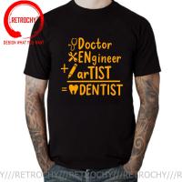 Dentist Tooth Dental Hipster Cotton Tee Doctor Engineer Artist T Shirts Short Sleeve Round Collar Clothing Gift Idea Men T-Shirt