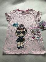 3-6 years old childrens creative top summer new mid-length short-sleeved T with pocket girls cute