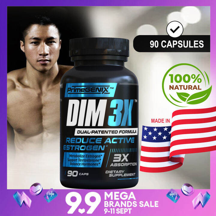 Best Supplements For Lean Muscle Growth And Fat Loss PrimeGENIX DIM 3X™ Energy Booster Supplement (90 Caps/3Month) | For