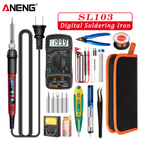 2021ANENG SL103 60W Digital Electric Soldering Iron USEU Plug Temperature Adjustable 240V Welding Tool Portable Electrocautery