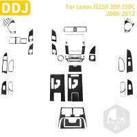 สำหรับเล็กซัส IS250 300 350C 2006-2012อุปกรณ์เสริมรถคาร์บอนไฟเบอร์ภายในเกียร์คอนโซลที่เท้าแขนแผงสติกเกอร์ตกแต่ง