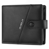 【JH】2022 Fashion Wallet Multifunctional Trifold Short Men Wallets Leather Hasp Slim Billetera Hombre Coin Pocke Carteira Masculina