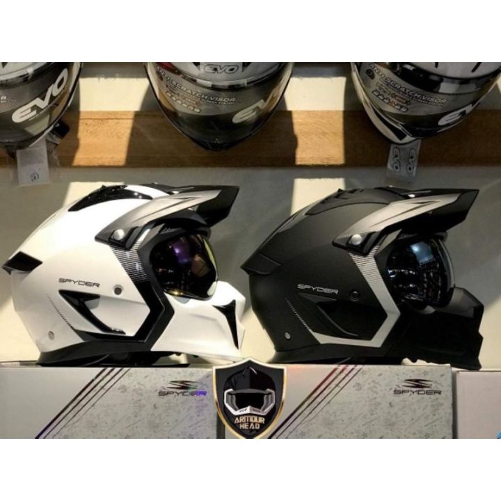 Spyder Core Street Hybrid Helmet - Free Extra 2 Lens face motor ...