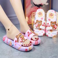 ❆◑❦ Summer Women Slippers Soft Thick Damping Slides Home Cartoon Animal EVA Female Non Slip Beach Sandals Bathroom Cloud Slippers