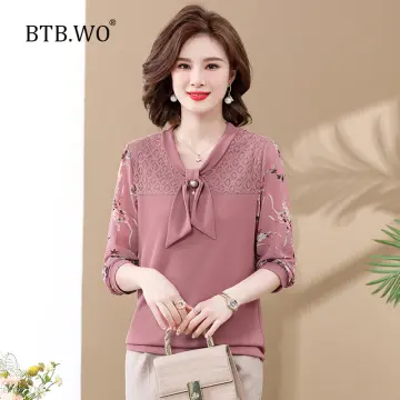 Elegant Fashion Solid Button Belt Long Chiffon Shirt Spring Autumn 2023 New Long  Sleeve Polo-Neck