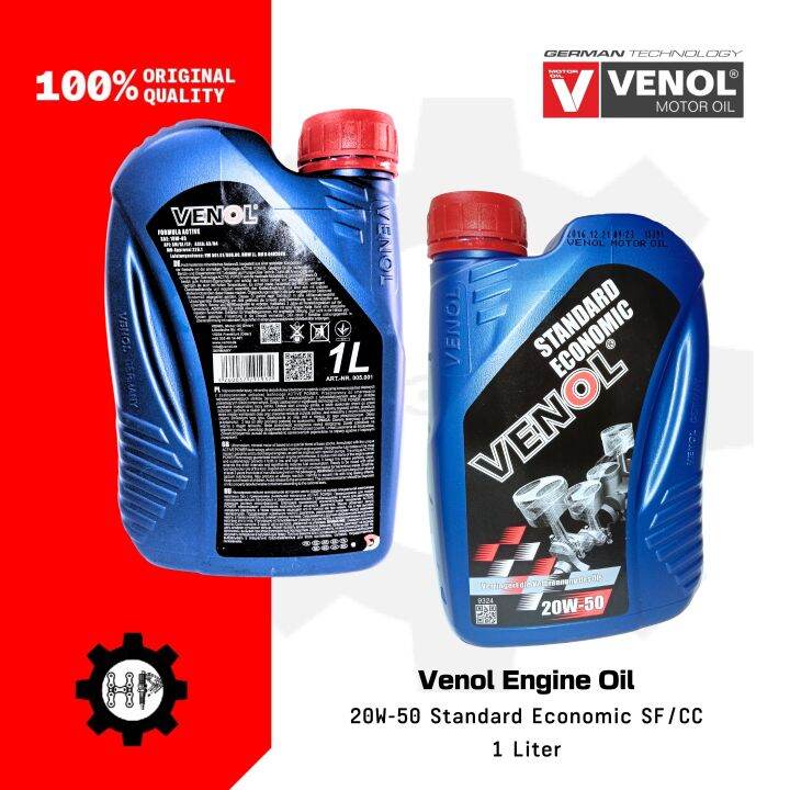 Venol Engine Oil 20W50 Standard Economic SF/CC 1 Liter Lazada PH