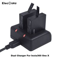 Dual Battery Charger For Insta360 One X,5V 2A Dual Charging Dock With Micro USB Cable &amp; LED Indicator Insta360 One X Accessories