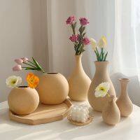 R แจกันดอกไม้ไม้ Simple Vintage แจกันตกแต่ง Home Art แจกันดอกไม้ Nordic ตกแต่งงานฝีมือ Plant หม้อ Florero