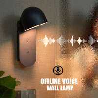 Voice Smart Wall Light LED หรี่แสงได้โคมไฟติดผนังโคมไฟโปร่งใสสำหรับข้างเตียงสำหรับห้องนอน