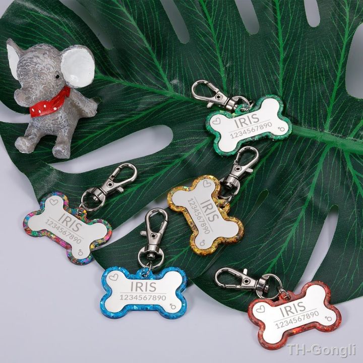 hot-dog-id-tag-colorful-collar-accessories-pets-name-tags-personalized