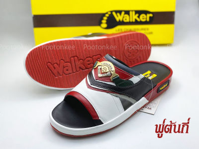 WALKER รุ่น N5238 รองเท้าแตะผู้ชาย วอคเกอร์ ทรงเทวิน ของแท้ สีแดง Size 40-45